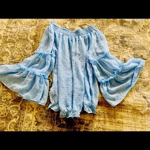 Superrrrrr cute baby blue blouse! Flowy and Fabulous…..2XL